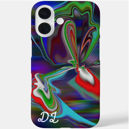 Unieke Abstracte gemarmerde vloeibaar en kleurrijk iPhone 16 Hoesje