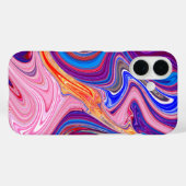 Unieke Abstracte gemarmerde vloeibaar en kleurrijk Case-Mate iPhone Case (Achterkant (horizontaal))
