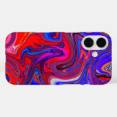Unieke Abstracte gemarmerde vloeibaar en kleurrijk Case-Mate iPhone Case (Achterkant (horizontaal))