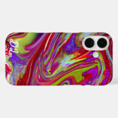 Unieke Abstracte gemarmerde vloeibaar en kleurrijk Case-Mate iPhone Case (Achterkant (horizontaal))