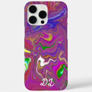 Unieke Abstracte gemarmerde vloeibare olieverf iPhone 16 Pro Max Hoesje