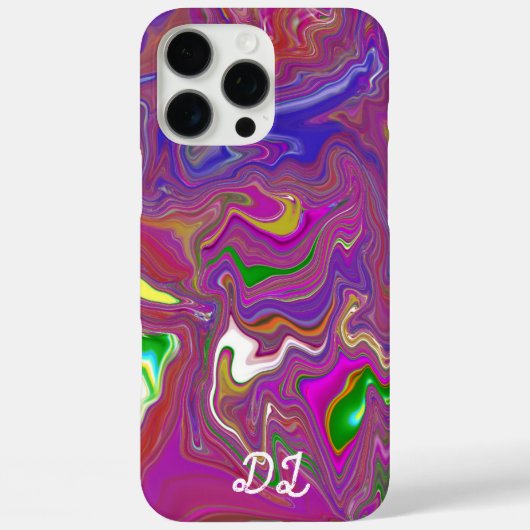 Unieke Abstracte gemarmerde vloeibare olieverf Case-Mate iPhone Case (Achterkant)