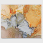 Unieke Abstracte gouden zwarte Oranje kunst Cadeaupapier (Vlak)