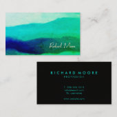 Unieke abstracte handtekening met groene springsta visitekaartje (Voorkant / Achterkant)