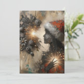 Unieke Abstracte Kerst Kaarten (Staand voorkant)