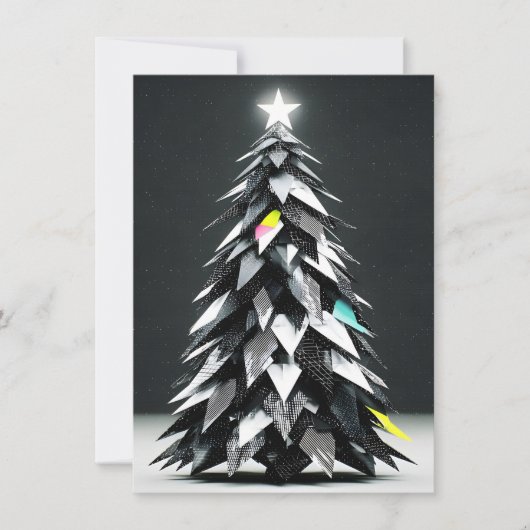 Unieke Abstracte Kerstkaarten Feestdagenkaart (Voorkant)