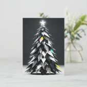Unieke Abstracte Kerstkaarten Feestdagenkaart (Staand voorkant)