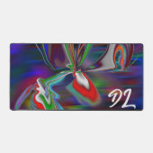 Unieke Abstracte kleurrijke marmeren vloeibare mou Bureaumat (Voorkant)