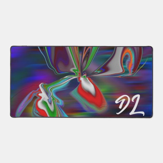 Unieke Abstracte kleurrijke marmeren vloeibare mou Bureaumat (Voorkant)