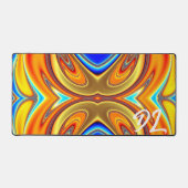 Unieke Abstracte kleurrijke marmeren vloeibare mou Bureaumat (Voorkant)