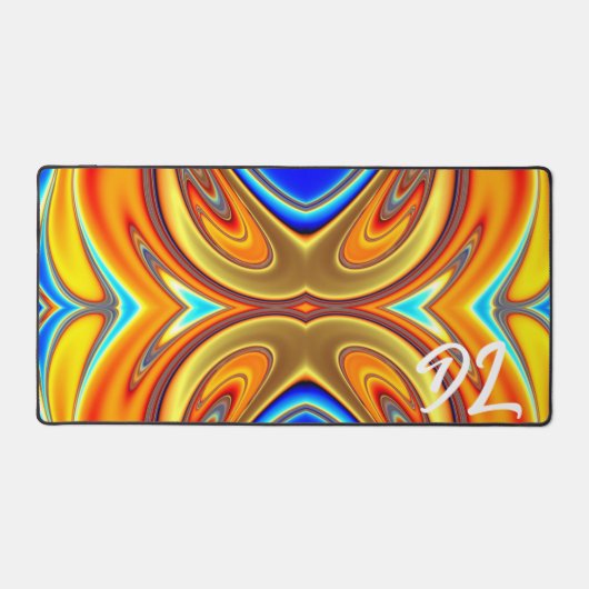 Unieke Abstracte kleurrijke marmeren vloeibare mou Bureaumat (Voorkant)