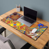 Unieke Abstracte kleurrijke marmeren vloeibare mou Bureaumat