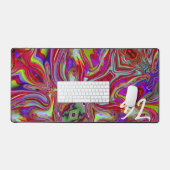 Unieke Abstracte kleurrijke marmeren vloeibare mou Bureaumat (Keyboard & Muis)