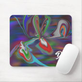 Unieke Abstracte kleurrijke marmeren vloeibare mou Muismat (Met muis)