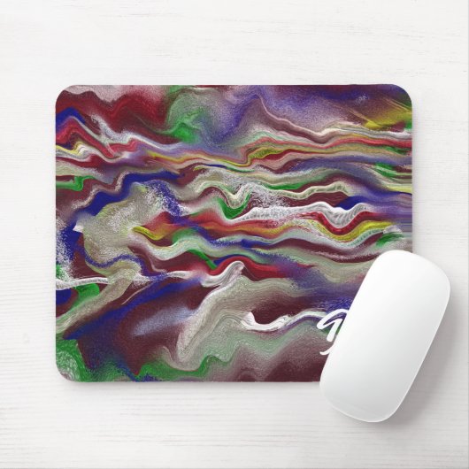 Unieke Abstracte kleurrijke marmeren vloeibare mou Muismat (Met muis)