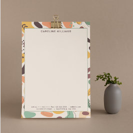 Unieke Abstracte kleurrijke patroonmonogram naam Briefhoofd