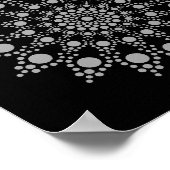 Unieke Abstracte kunst Mandala Sjabloon Poster (Hoek)