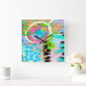 Unieke Abstracte kunst wandklok (Huis)