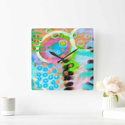 Unieke Abstracte kunst wandklok (Huis)