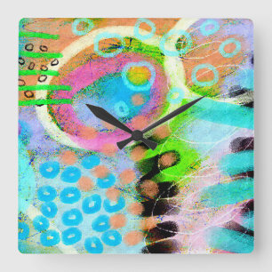 Unieke Abstracte kunst wandklok