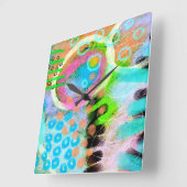 Unieke Abstracte kunst wandklok (Hoek)