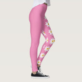 Unieke abstracte leggings met zwarte florale bloem (Rechts)