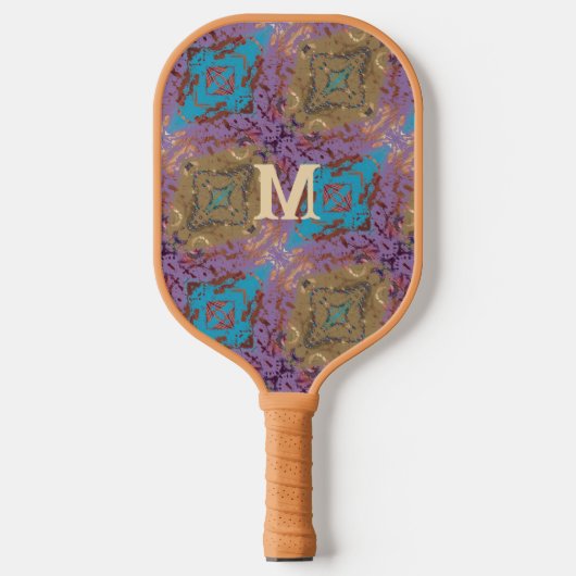 Unieke Abstracte monogrammen Pickleball Paddle (Voorkant)