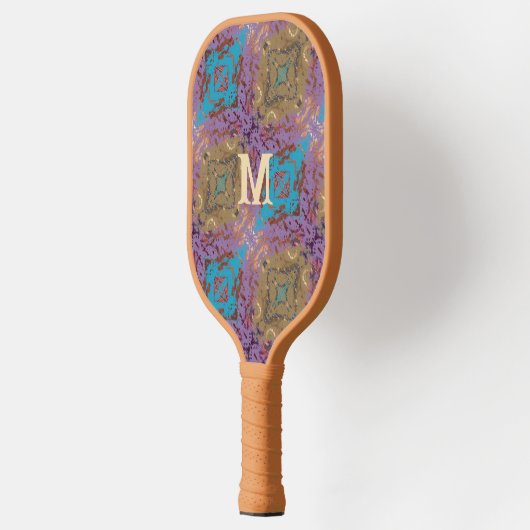 Unieke Abstracte monogrammen Pickleball Paddle (Links)
