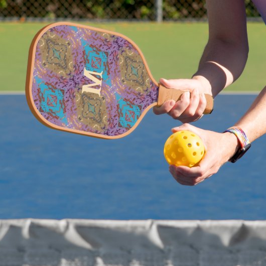 Unieke Abstracte monogrammen Pickleball Paddle (Insitu)