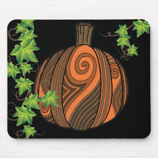 Unieke Abstracte pompoen Halloween Mousepad Muismat (Voorkant)