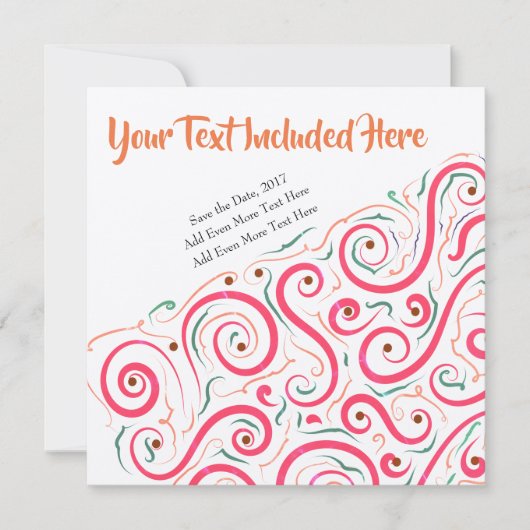 Unieke Abstracte uitnodiging van LH (Voorkant)