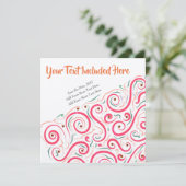 Unieke Abstracte uitnodiging van LH (Staand voorkant)