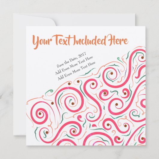 Unieke Abstracte uitnodiging van LH (Achterkant)