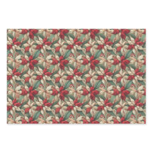 Unieke Abstracte vakantie Poinsettia Wraps Decoupa