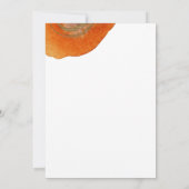 Unieke Abstracte Waterverf Burnt Oranje bruiloft Kaart (Achterkant)