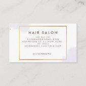 Unieke Abstracte Waterverf Modern Paarse Goud Visitekaartje (Achterkant)