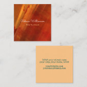 Unieke Abstracte wirl van koper-goudmetalen Vierkante Visitekaartje (Voorkant / Achterkant)
