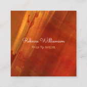 Unieke Abstracte wirl van koper-goudmetalen Vierkante Visitekaartje (Voorkant)