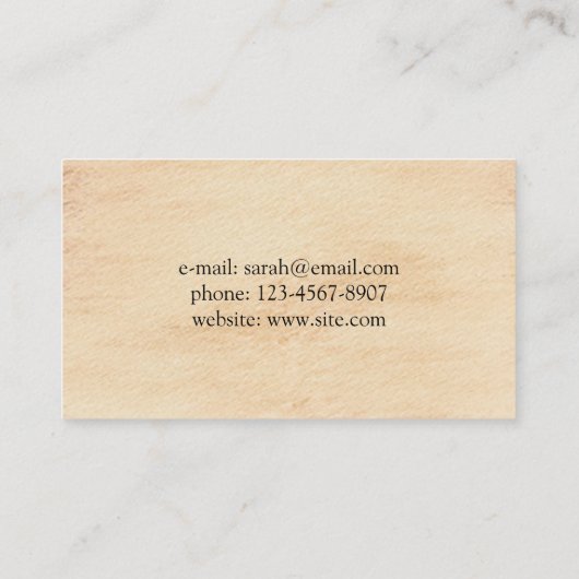 Unieke achtergrond visitekaartje (Achterkant)