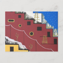 Unieke Adobe Southwest Desert Folk Art Briefkaart