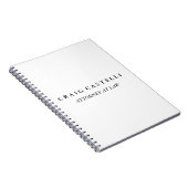 Unieke advocaat zwart wit bedrijf notitieboek (Rechterzijde)