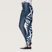 Unieke African Blue Bogolan Leggings (Links)