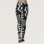Unieke African Blue Bogolan Leggings (Achterkant)