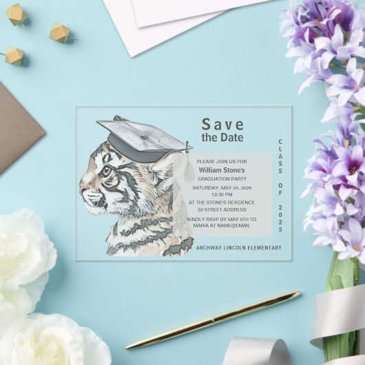 Unieke afstudeerfeest Save the Date Uitnodiging (Insitu (Huwelijk))