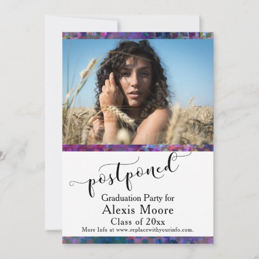 Unieke afstudeerfeest uitgesteld fotokaart kaart (Voorkant)
