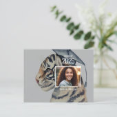 Unieke afstudeeruitnodiging met foto briefkaart (Staand voorkant)