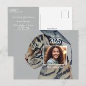 Unieke afstudeeruitnodiging met foto briefkaart (Voorkant / Achterkant)