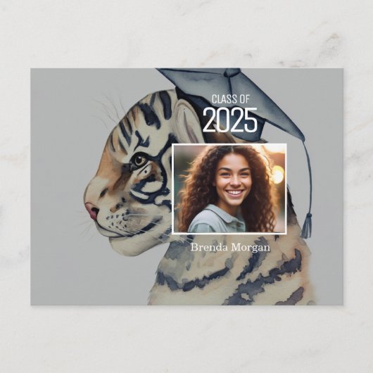 Unieke afstudeeruitnodiging met foto briefkaart (Voorkant)
