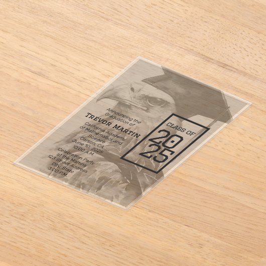Unieke Afstuderen Aankondiging Acryluitnodiging (Laagn)