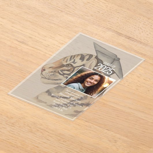 Unieke Afstuderen Aankondiging Acryluitnodiging (Laagn)